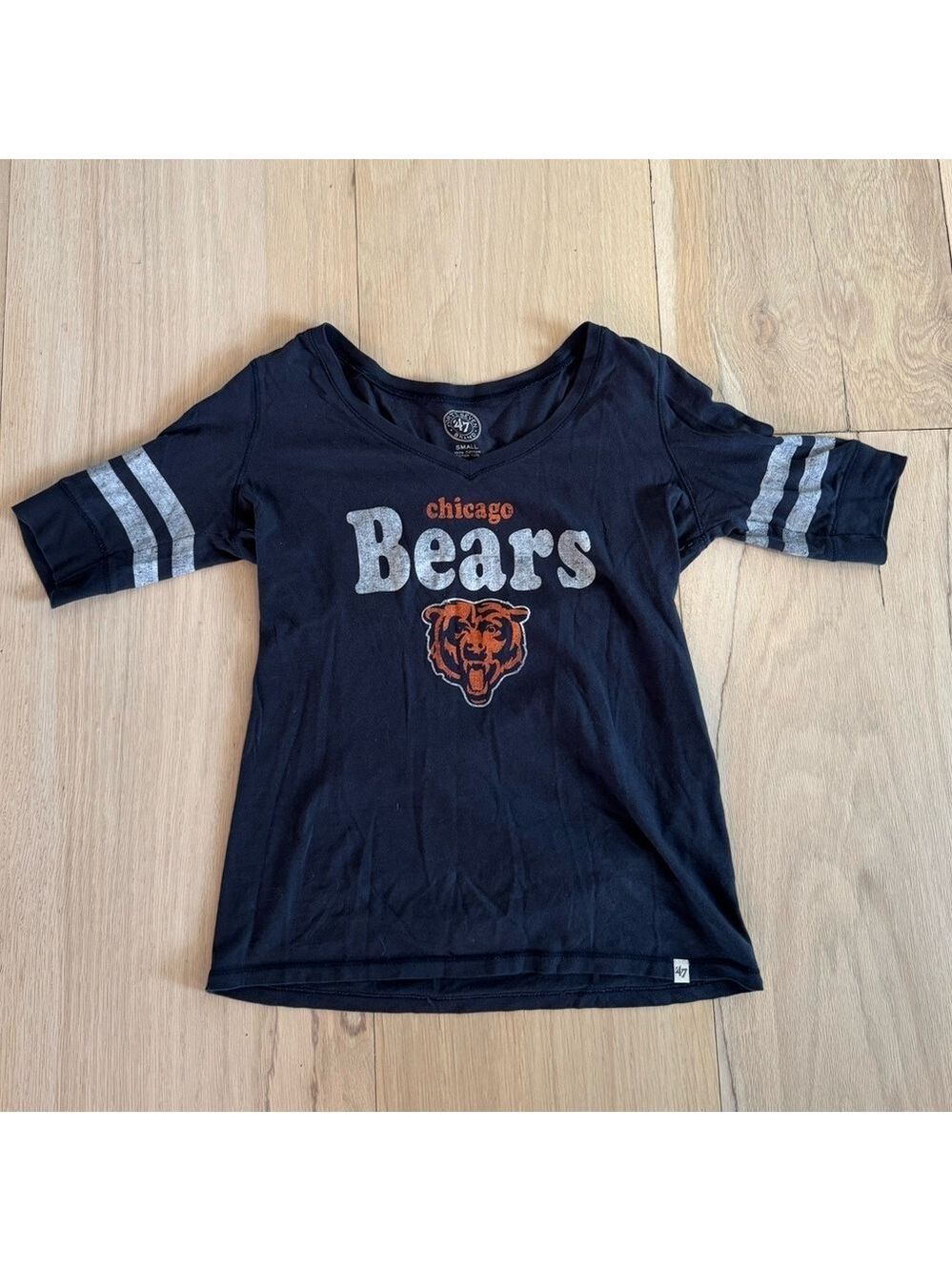 ‘47 Chicago Bears Vintage Mid Arm Length Tee Shirt Size Small